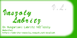 vaszoly labritz business card